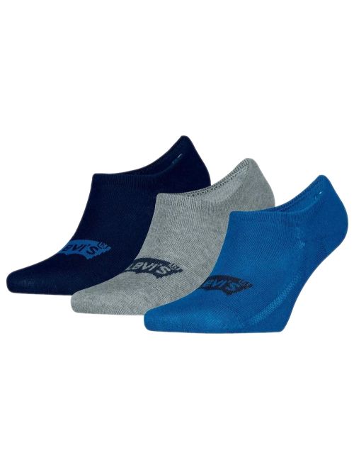 LEVIS Γυναικείο Σοσόνι Batwing Logo - Blue/Grey/Navy - Οργανικό ECO Βαμβάκι - 3 Ζευγάρια