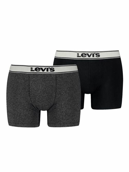 LEVIS Boxer Vintage Heather Brief - Black - Πακέτο με 2