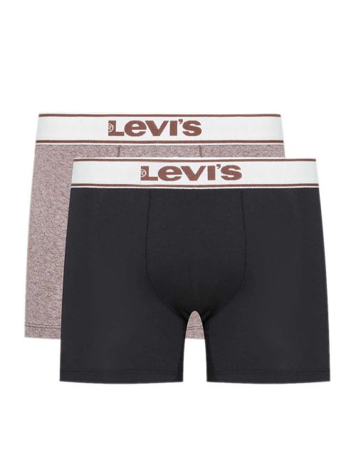 LEVIS Boxer Vintage Heather Brief - Οργανικό Eco Βαμβάκι - Brown Combo - Πακέτο με 2