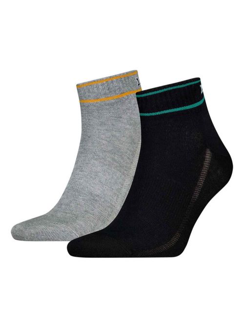 LEVIS Ανδρική Κάλτσα Ημίκοντη - Green/Black Combo - 2 Ζευγάρια 
