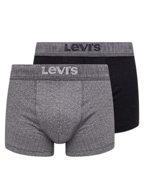 LEVIS Boxer Brief Denim Inspired - Grey/Black - Οργανικό Βαμβάκι - Πακέτο με 2