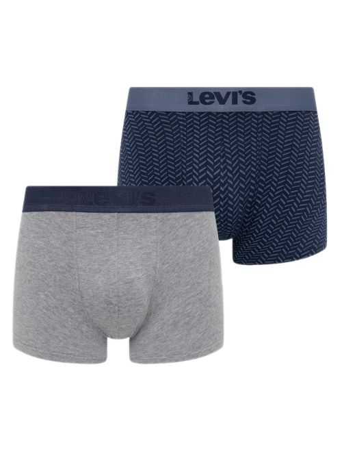 LEVIS Boxer Brief HerringBone - Blue Combo - Ελαστικό Βαμβάκι - Πακέτο με 2