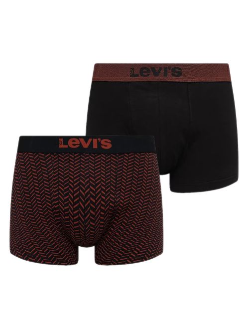 LEVIS Boxer Brief HerringBone - Red Combo - Ελαστικό Βαμβάκι - Πακέτο με 2
