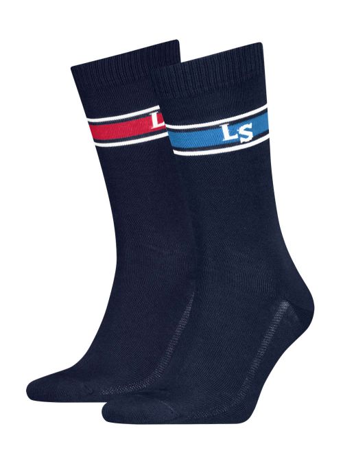 LEVIS Ανδρική Κάλτσα Κανονική Logo - Navy Combo - 2 Ζευγάρια