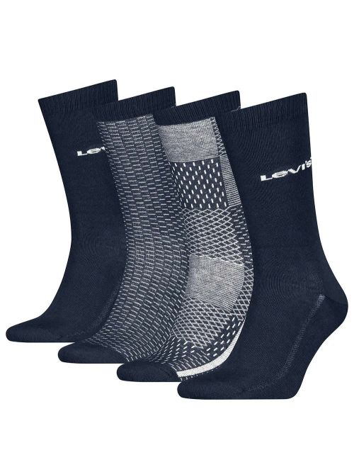 LEVIS Ανδρική Κάλτσα Κανονική Losange Giftbox - Navy Combo - 4 Ζευγάρια