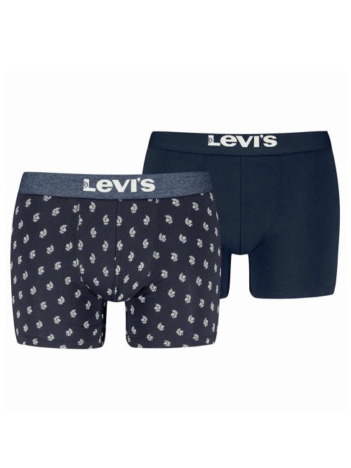 LEVIS Boxer Brief Denim Geo - Οργανικό Eco Βαμβάκι - Navy Combo - Πακέτο με 2 