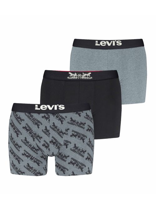 LEVIS Boxer Brief Gift Horse Pull - Οργανικό Βαμβάκι - Black - Πακέτο με 3 