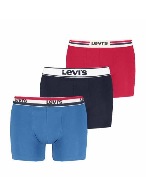 LEVIS Boxer Brief Gift Combi - Οργανικό Βαμβάκι - Blue/Red - Πακέτο με 3 