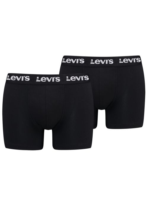 LEVIS Boxer Brief Repeat Logo - Ελαστικό Βαμβάκι - Black - Πακέτο με 2 