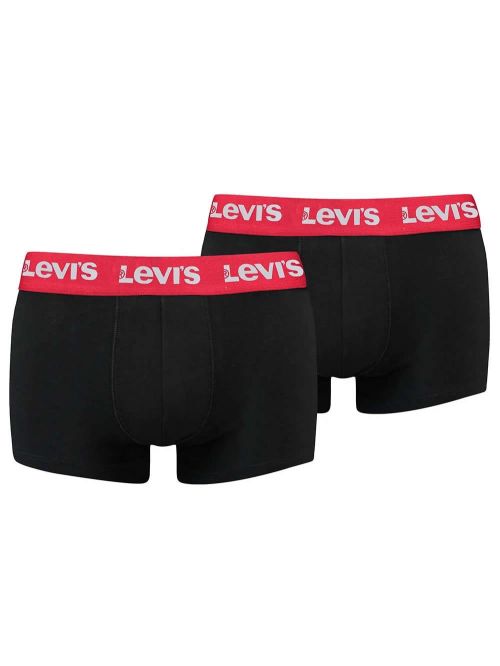 LEVIS Repeat Logo Trunk - Ελαστικό Βαμβάκι - Black/Red - Πακέτο με 2 