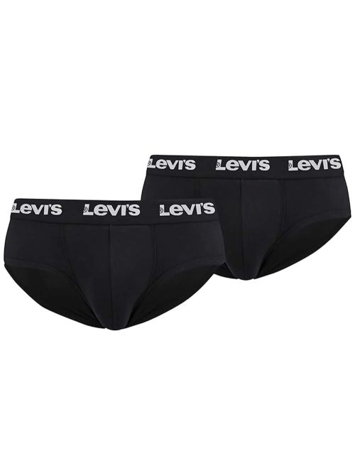 LEVIS Repeat Logo Σλιπ - Ελαστικό Βαμβάκι - Black - Πακέτο με 2 