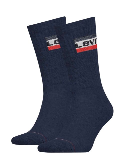 LEVIS Ανδρική Κάλτσα Αθλητική Logo - Dress Blues - 2 Ζευγάρια
