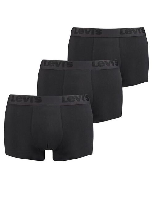 LEVI'S Boxer Trunk Hipster - Ελαστικό Βαμβάκι - Black - Πακέτο με 3 