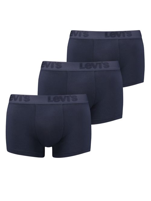 LEVIS Boxer Trunk - Ελαστικό Βαμβάκι - Blue - Πακέτο με 3