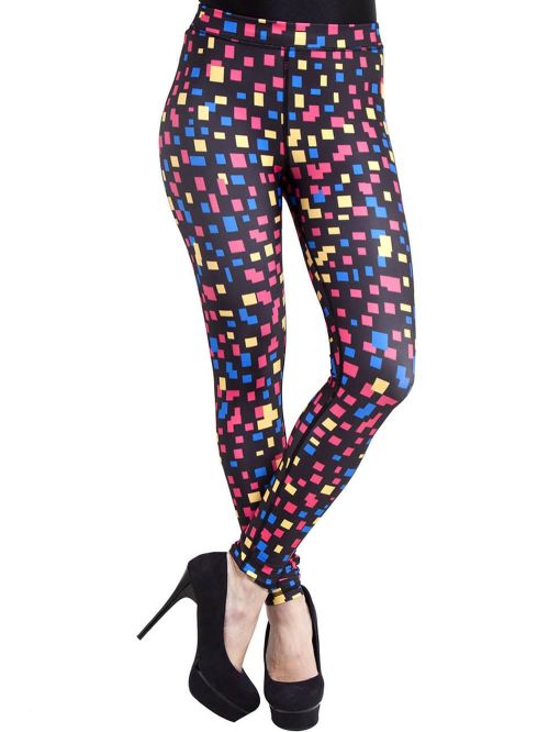 Κολάν Lisyana TETRIS  - Γεμάτο Ελαστικό Σατινέ Ύφασμα - 'Ηπια Δράση Σύσφιξης