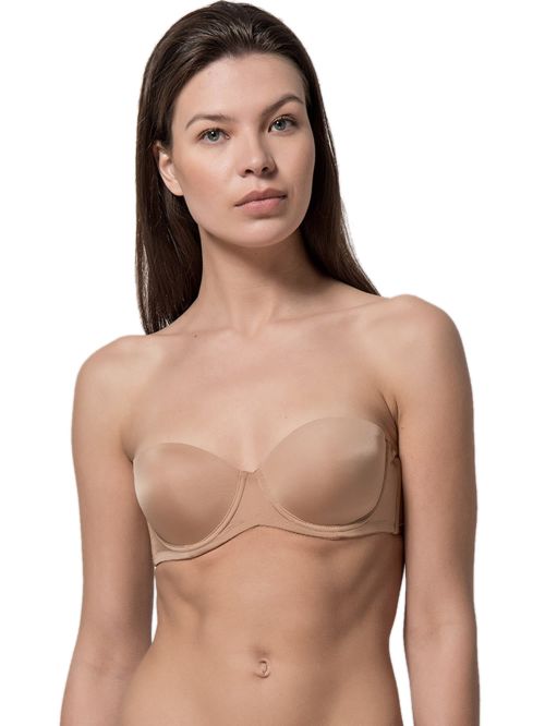 LUNA SECRET Strapless Πολλών Τρόπων - Ήπια Ενίσχυση & Μπανέλα - Καλοκαίρι 2019-75B-Beige
