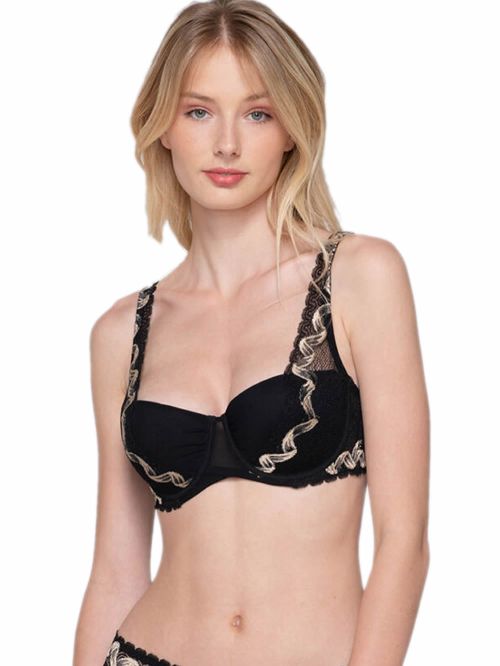 σουτιέν luna 15201 black μπροστά