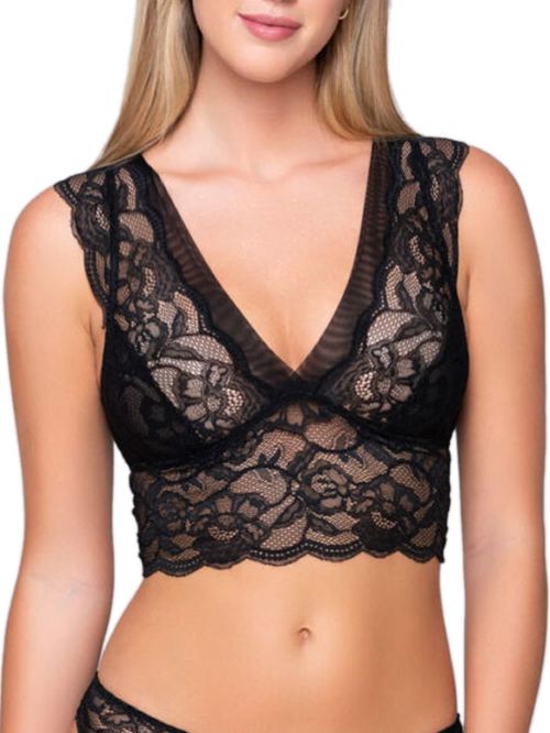 bralette luna 15270 μαύρο μπροστά