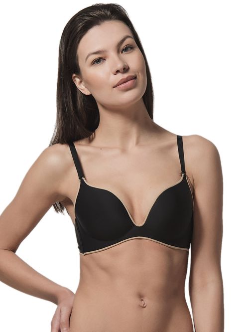 Σουτιέν LUNA Miracle One Push Up - Διπλή Ενίσχυση - Χωρίς Μπανέλα - Καλοκαίρι 2019-70B-Black