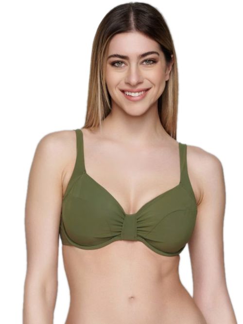 μαγιό luna 91927 olive μπροστά