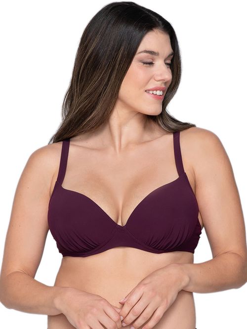 μαγιό μπικίνι luna 92058 aubergine μπροστά