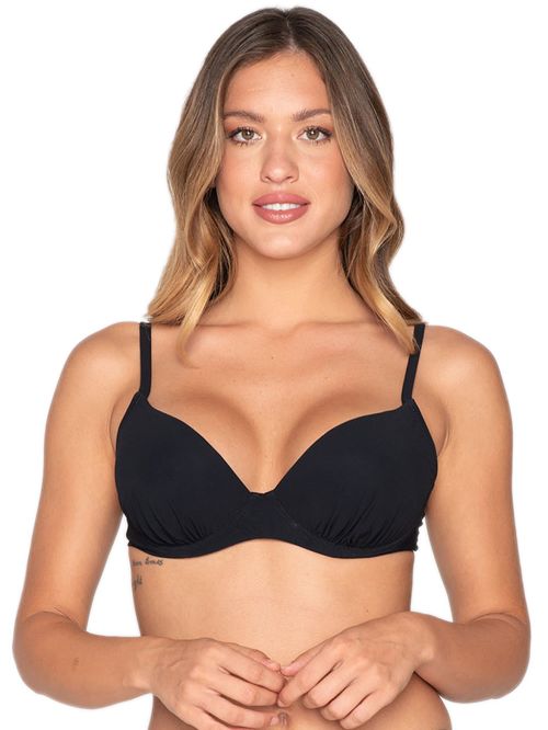 μαγιό μπικίνι luna 92058 black μπροστά