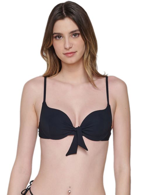 μπικίνι τρίγωνο luna 92061 black μπροστά