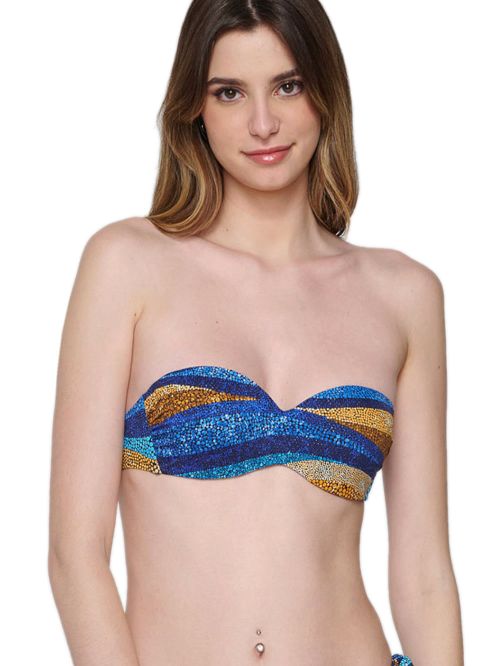 Μαγιό LUNA Liberty Μπικίνι Strapless Push Up - Μπανέλα & Lurex Λαμέ 