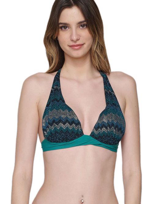 Μαγιό LUNA Topaz Μπικίνι Τρίγωνο Push Up - Χωρίς Μπανέλα - Lurex Λαμέ 