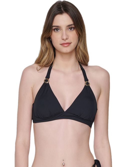 μπικίνι τρίγωνο luna 94073 black μπροστά