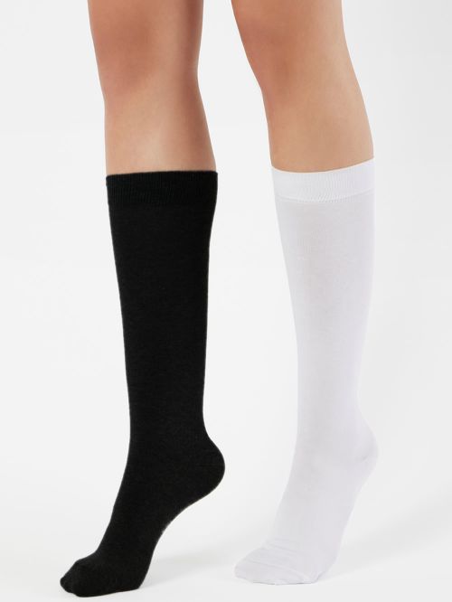 MEWE Γυναικεία Κάλτσα μέχρι το γόνατο - Ελαστικό Βαμβάκι - 2 Ζευγάρια