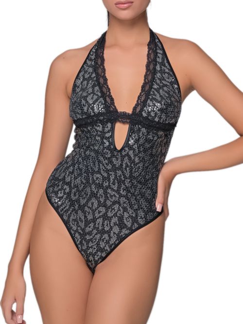 MILENA BY PARIS Κορμάκι - Lurex Σχέδιο & Δαντέλα