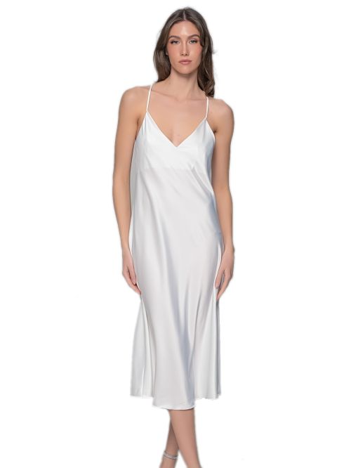 MILENA BY PARIS Φόρεμα Σετ με String - Απαλό Σατέν - Νυφική Πρόταση 