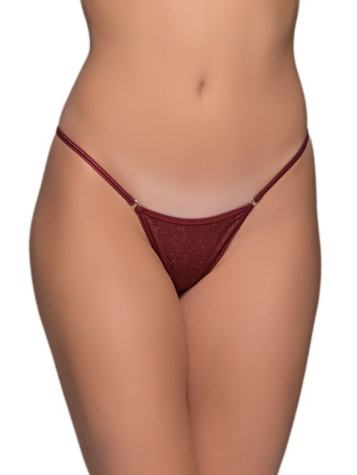 MILENA BY PARIS G-String - Σατινέ Λαμπερό Ύφασμα