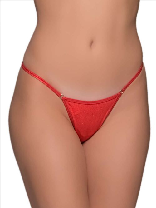 MILENA BY PARIS G-String - Σατινέ Λαμπερό Ύφασμα