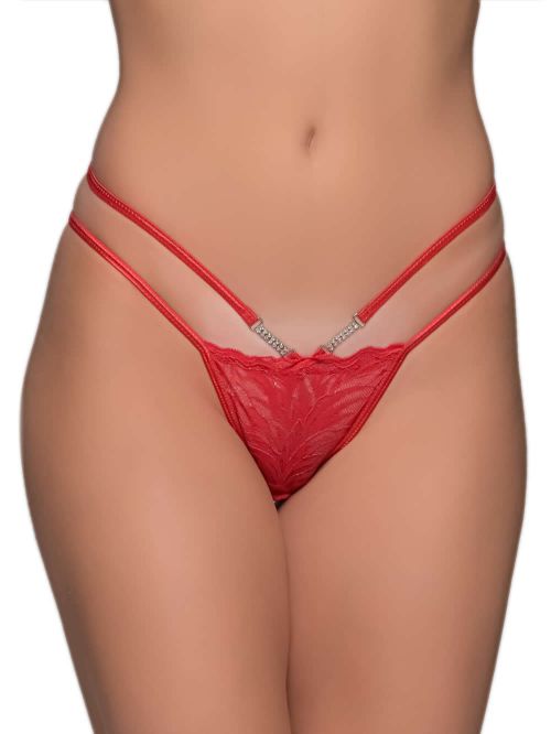 MILENA BY PARIS String - Floral Δαντέλα & Strass