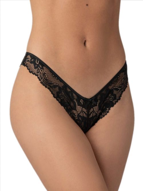 MILENA BY PARIS Brazilian Slip - Floral Δαντέλα & Σατέν Φιογκάκι