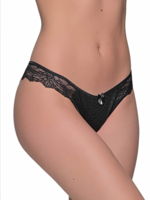 brazilian slip milena 008453 black μαύρο