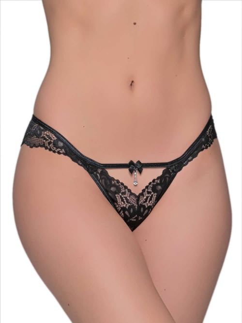 MILENA BY PARIS Brazilian Slip - Floral Δαντέλα & Strass