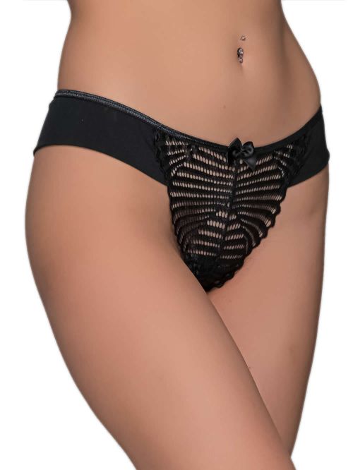 MILENA BY PARIS Brazilian Slip - Διαφάνεια & Δαντέλα