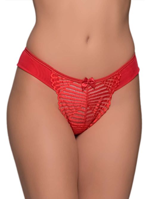 MILENA BY PARIS Brazilian Slip - Δαντέλα & Διαφάνεια - Κολακεύει τους γλουτούς