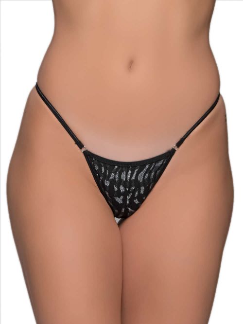 MILENA BY PARIS G-String - Ανάγλυφο Βελούδο - Λαμπερές Λεπτομέρειες