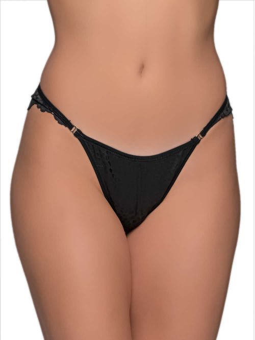 MILENA BY PARIS Brazilian Slip - Σατινέ Ύφασμα & Δαντέλα 