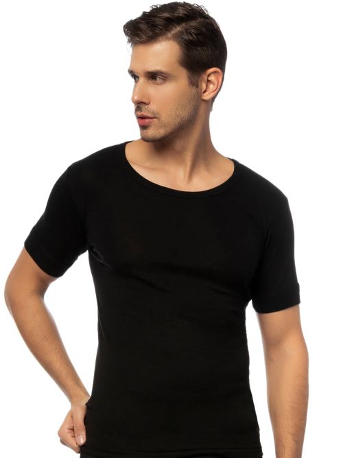 Μάλλινη Ανδρική Φανέλα MINERVA με Κοντό Μανίκι Merinos - 100% Αγνό Μαλλί