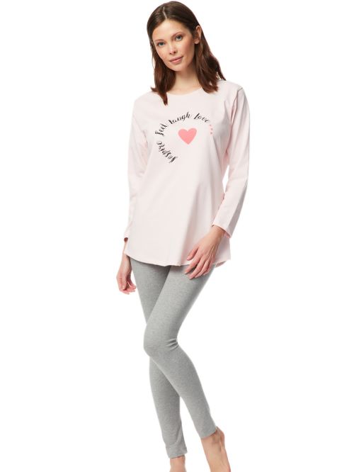 γυναικεία πυτζάμα minerva 52222-678 μπροστά