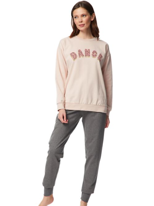 Γυναικεία Πυτζάμα MINERVA Dance Φούτερ - 100% Βαμβάκι Interlock