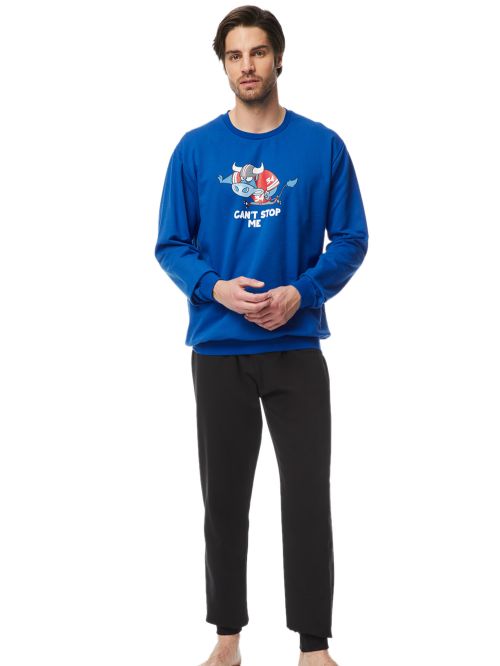 ανδρική πυτζάμα minerva 71043-314 μπροστά