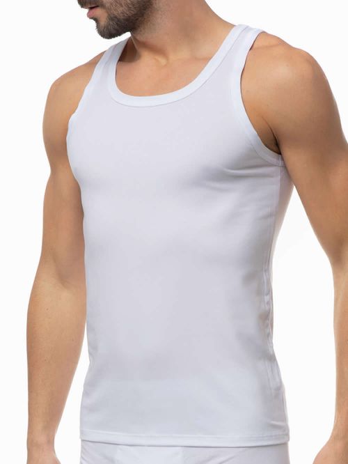 Minerva Tencel Ανδρική Φανέλα -XL-White