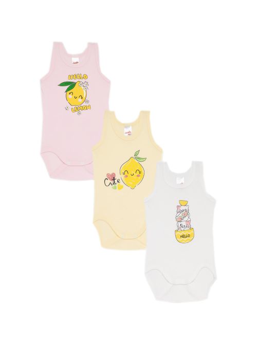 Βρεφικά Κορμάκια MINERVA Cool Animal για Αγόρι - 100% Αγνό Βαμβάκι - Πακέτο με 3