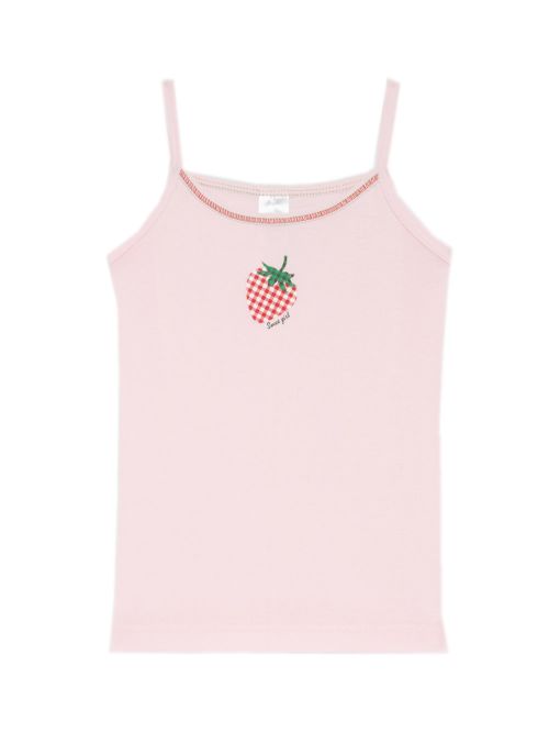 Εφηβική Φανέλα MINERVA για Κορίτσι Strawberry - Λεπτή Τιράντα - 100% Αγνό Βαμβάκι